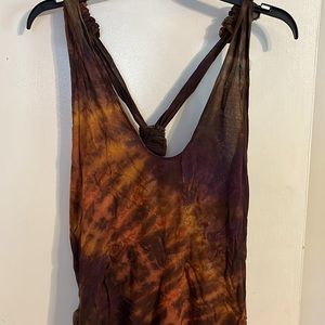 Tie dye Sleeveless Harem Jumpsuit - OS